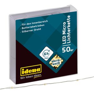 Lichterkette Idena 31825, Micro, 50 LED, innen