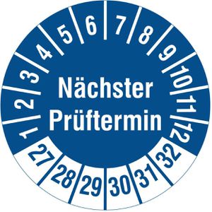 Produktbild von 1000 Prüfplaketten Geprüft 2026-2031 – Widerstandsfähige Polyethylen-Aufkleber, 30 Mm, Rot-weiß, Für Betriebsgeräte & Anlagen
