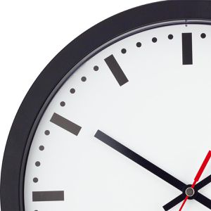 Produktbild für Wanduhr Eurotime 53001-05, Kunststoff, analog, Funkuhr