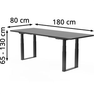 Produktbild für Schreibtisch FlexiSpot E7QB, schwarz / schwarz