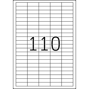Produktbild für Universaletiketten TopStick labels, 8727, weiß