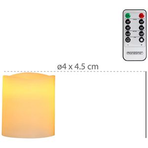 Produktbild für LED-Kerze Monzana 107579 Echtwachs creme