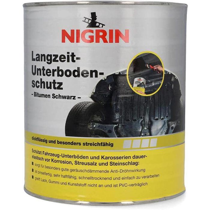Nigrin 74034 Unterbodenschutz Spray, 500ml, schwarz, Bitumen und