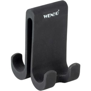 Produktbild für Duschhaken Wenko Silikon Verna Duo beidseitig, schwarz