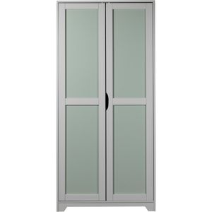 Produktbild für Kleiderschrank Inter-Link Prati, hellgrau / salbei