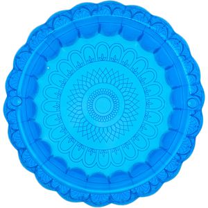 Produktbild für Aufstellpool Bestway 54479 Family Pool Bohème blau, rund