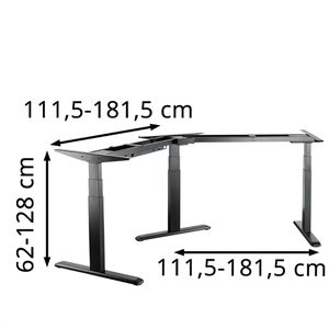 Produktbild für Schreibtischgestell LogiLink EO0017, schwarz, 3 Memoryspeicher