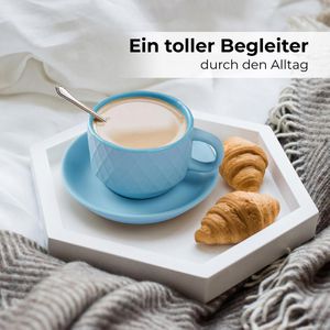 Produktbild für Espressotassen Miamio Palmanova Ocean, blau / grau / weiß