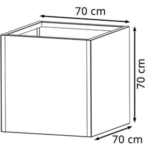 Produktbild für Pflanzkasten Herstera Cube L anthrazit