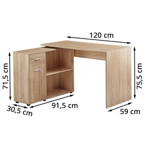 Produktbild für Schreibtisch Wohnling WL5.304, sonoma eiche