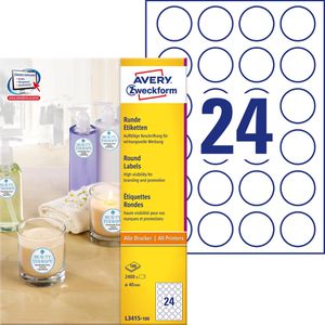 Universaletiketten Zweckform L3415-100, selbstklebend, weiß