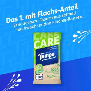 Produktbild für Feuchtes-Toilettenpapier Tempo Travelpack, Care, für unterwegs