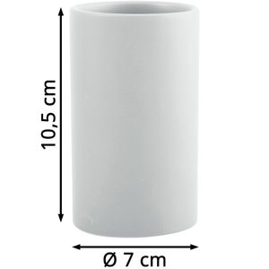 Produktbild für Zahnputzbecher Spirella Tube, weiß, aus Keramik
