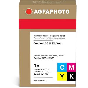 Produktbild für Tinte AgfaPhoto für Brother LC-3219XL Value Pack