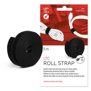 Produktbild für Klettband Label-the-cable Roll Strap, schwarz