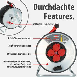 Produktbild für Kabeltrommel Brennenstuhl Professional SC2200, 25m