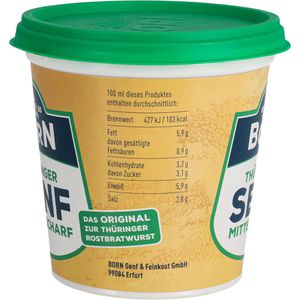 Produktbild für Senf Born Thüringer Senf mittelscharf, fein