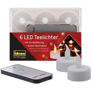 Produktbild für LED-Teelichter Idena 38204, weiß