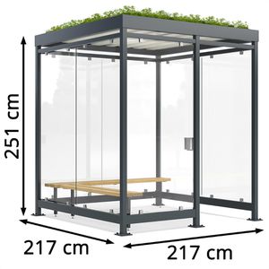 Produktbild für Personenunterstand WSM Professional Köln K2 c/b, anthrazit
