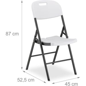 Produktbild für Klappstuhl Relaxdays 1004960349, weiß