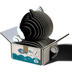 Produktbild für Puzzle Eugy 650089, 3D Tier-Puzzle, Tuxedo-Katze