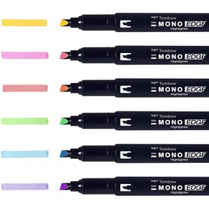 Produktbild für Textmarker Tombow MONO edge, 6 Stück