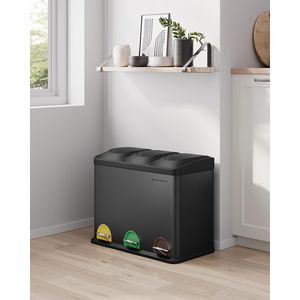 Produktbild für Mülleimer Songmics LTB45B, tintenschwarz