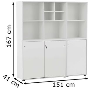 Produktbild für Kombischrank Möbelpartner Serie 400, weiß