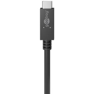 Produktbild für Ladekabel Goobay 49254, schwarz, 1m