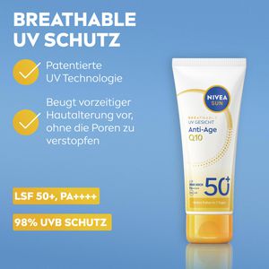 Produktbild für Sonnencreme Nivea Sun UV Gesicht Q10