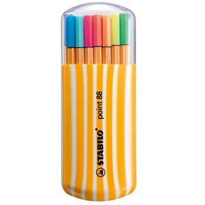 Fineliner Stabilo Point 88 Zebrui, farbig sortiert