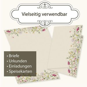 Produktbild für Briefpapier tatmotive Wildblumen, A4