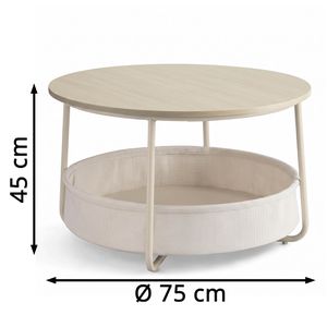 Produktbild für Couchtisch Vasagle LCT244K01, aus Holz / Metall, beige