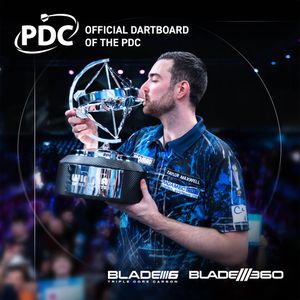 Produktbild für Dartscheibe WINMAU Blade 6 TC 360 Set, mit PDC Zertifizierung
