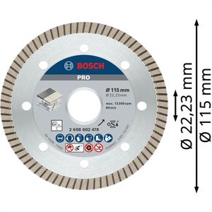 Produktbild für Trennscheibe Bosch PRO Ceramic, 2608602478