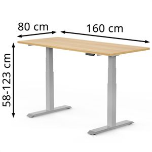 Produktbild für Schreibtisch FlexiSpot E7S 2026, ahorn / grau
