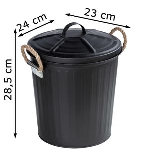 Produktbild für Mülleimer Wenko Gara, schwarz