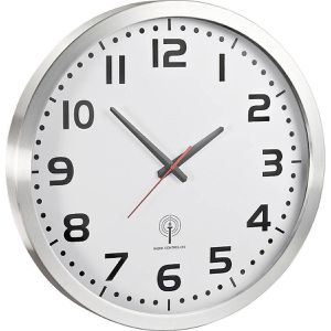 Produktbild für Wanduhr Eurotime 56863-07 XXL, Aluminium, analog, Funkuhr