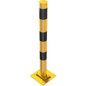 Produktbild für Absperrpfosten Schake 476NPBG, schwarz/gelb, aus Metall
