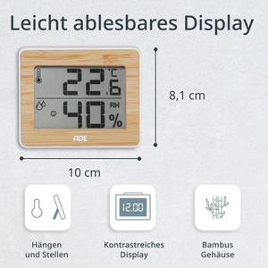 Produktbild für Thermo-Hygrometer ADE WS1702, digital