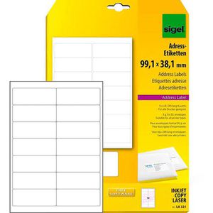 Adressetiketten Sigel LA 321, weiß