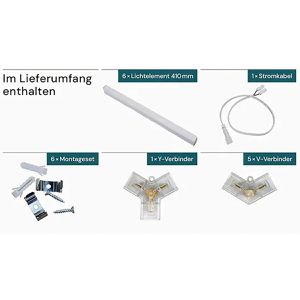 Produktbild für Deckenleuchte Luxula LX300330 Hexagon, weiß, LED