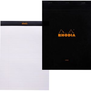 Notizblock Rhodia 186009C, schwarz, A4