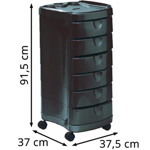 Produktbild für Friseurwagen Comair Stapelboy Ciak Carrello, schwarz