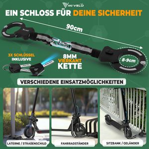 Produktbild für Fahrradschloss Mivelo CLAVIS-SWR-KS90-09