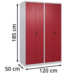 Produktbild für Spind CP-Möbel 80002-40 Classic PLUS, Doppelspind, rot