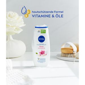 Produktbild für Duschgel Nivea Pflegedusche Rose &amp; Almond Oil