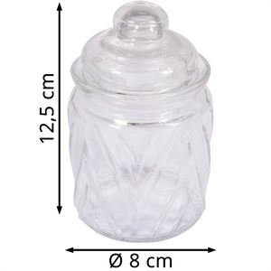 Produktbild für Vorratsglas Rayher 46050000 Chevron mit Glasdeckel