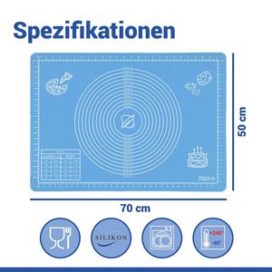 Produktbild für Backmatte Wenko mit Teigschaber und Rezepten, aus Silikon