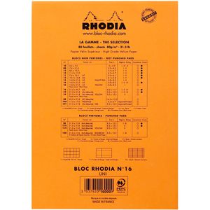 Produktbild für Notizblock Rhodia 16000C, orange, A5